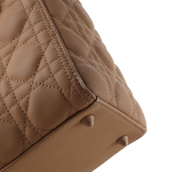 Christian Dior Ultra Matte Supple Lady Dior Bag Cannage Studded Lambskin Medium - Picture 6 of 9